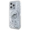 Karl Lagerfeld KLHMP15LLGKCSGH iPhone15 Pro 6.1 hardcase transparent Liquid Glitter Karl&Choupette Head Magsafe